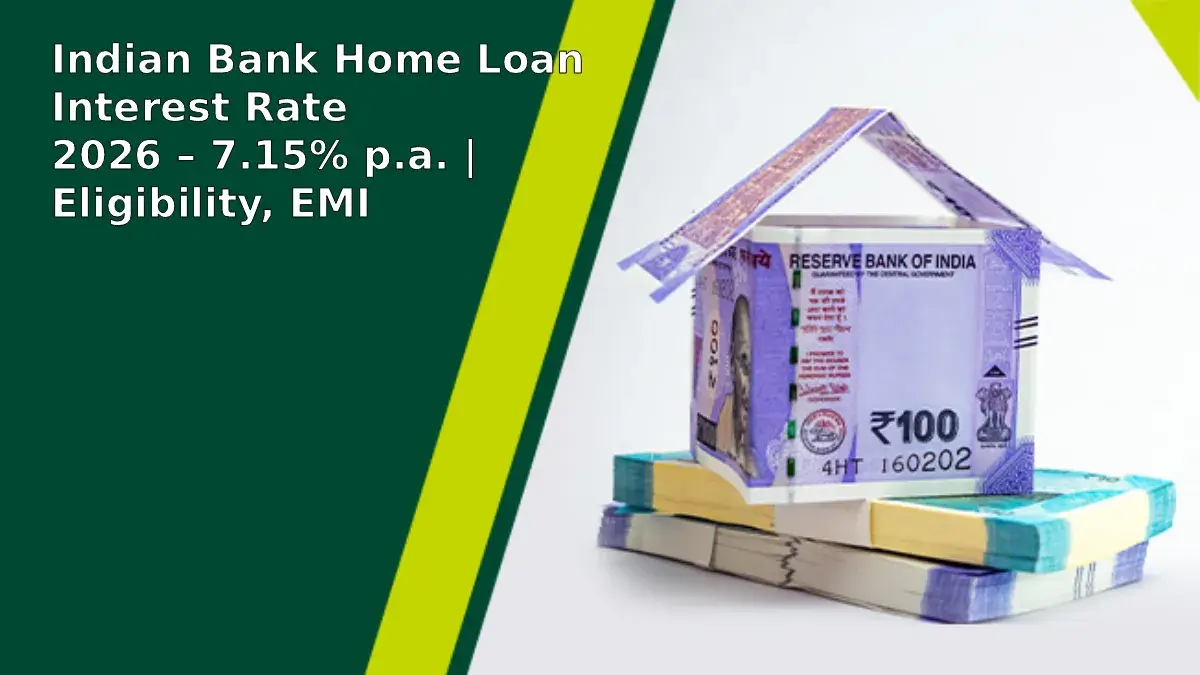 Indian Bank Home Loan Interest Rate 2026 – 7.15% p.a. | Eligibility, EMI